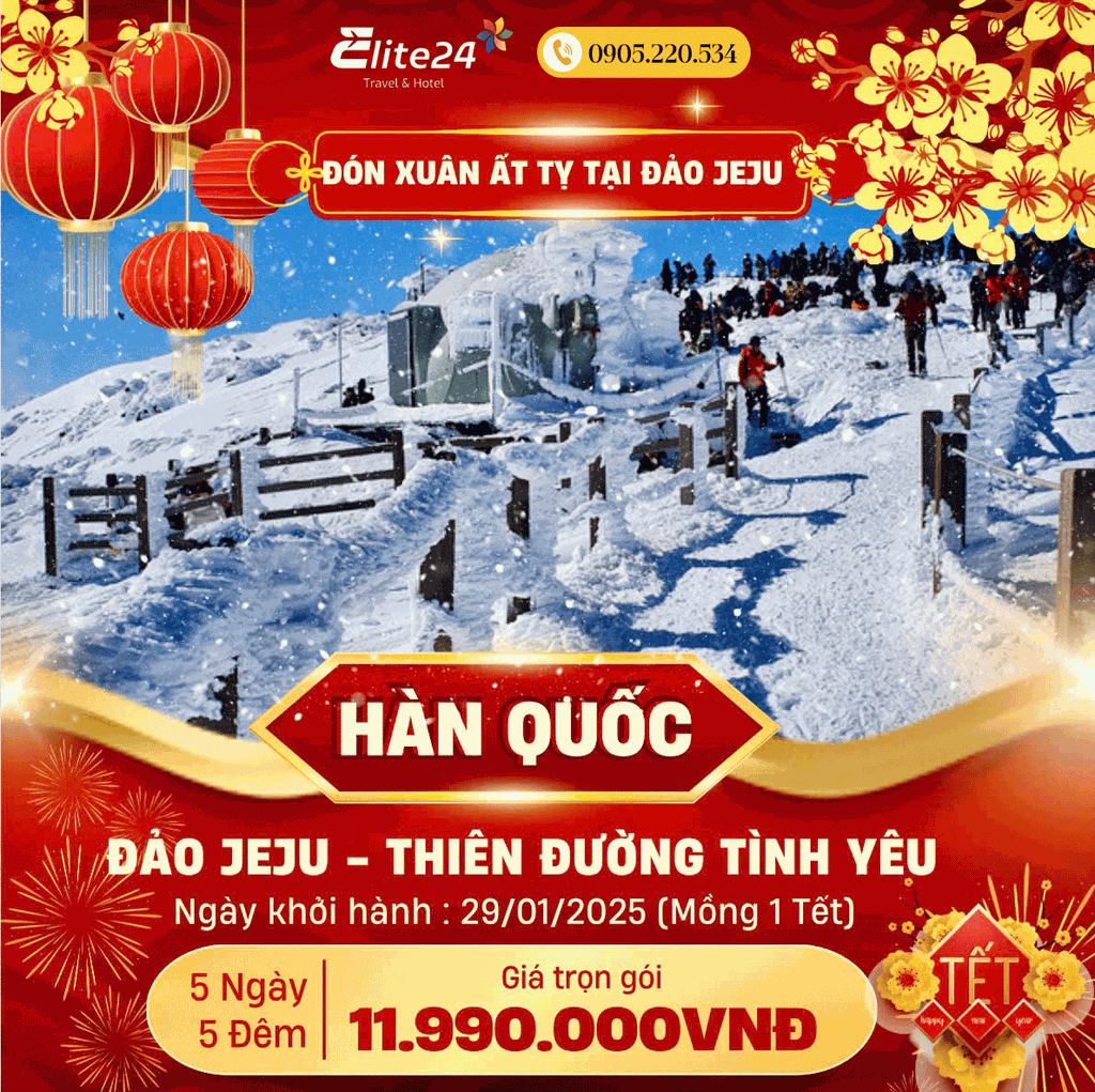 ĐÓN XUÂN ẤT TỴ TẠI JEJU - HÀN QUỐC (MIỄN VISA)
