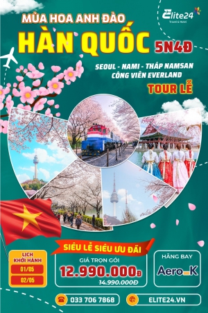 Tour Lễ 30/4 Hàn Quốc - Seoul - Nami - Everland